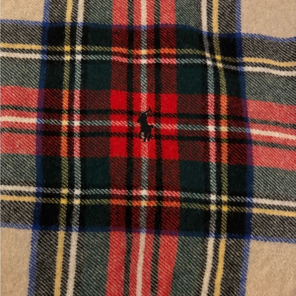 Polo Ralph Lauren plaid scarf with fringe - Picture 6 of 6